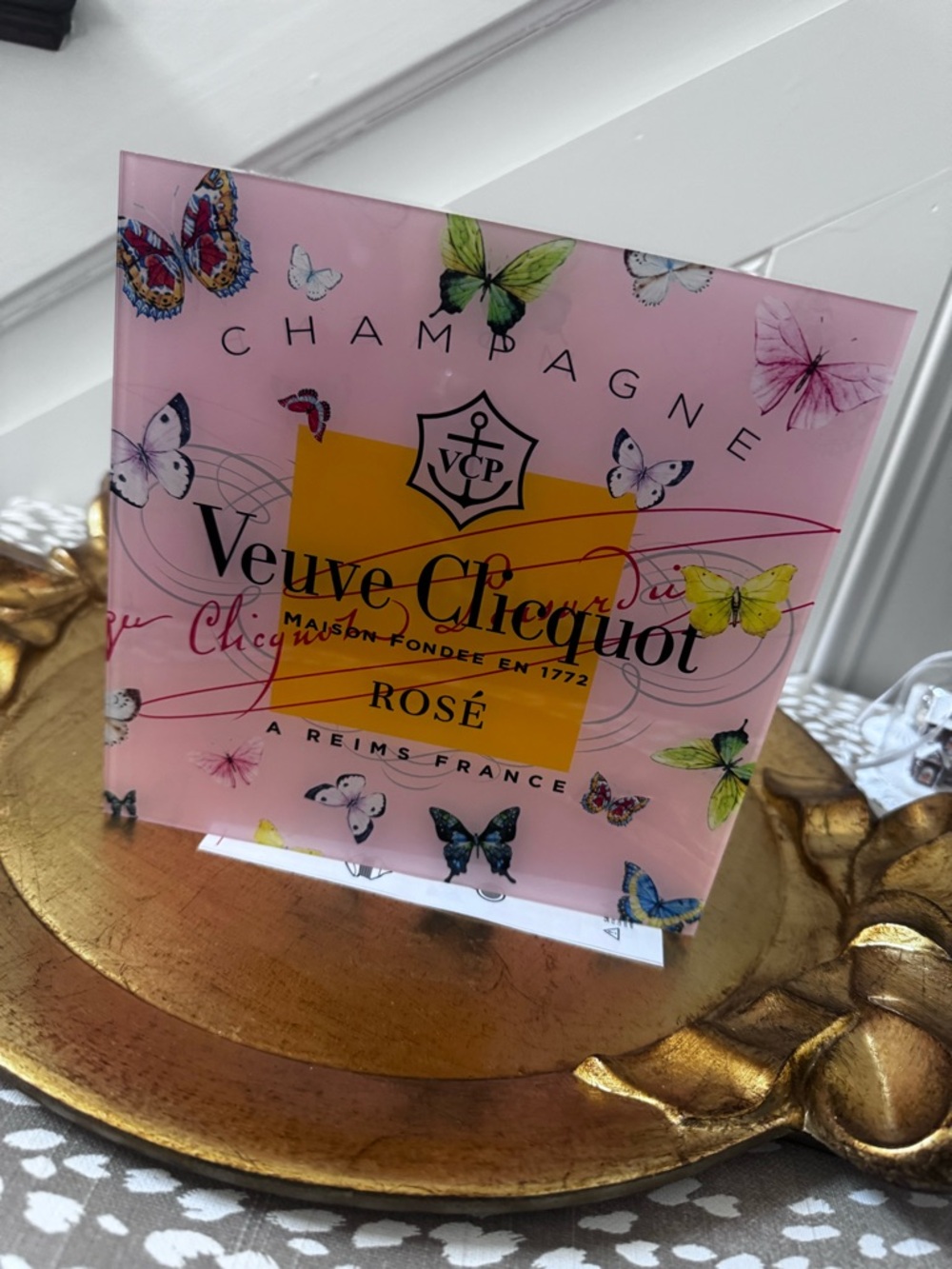 Veuve Clicquot Rosé Butterfly Puzzle with Acrylic Display Box